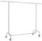 Kleiderständer rollbar B143-205 x T55 x H155 cm, Textilständer breitenverstellbar über Auszugsarme | Kleiderständer zur Warenpräsentation | Garderobenständer, Requisitenständer Chrom, 80mm Gummirollen