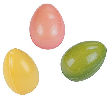 Günthart 30 bunte Hohleier, weiße Schokolade | rosa, gelb, grün | Ostereier