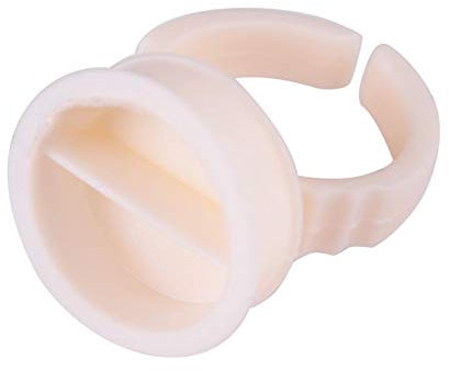 Tattoo Ring Cup, 3 Types 100pcs, Silicone Semi-permanent Tattoo Ink Ring Cup, for Either Eyelash Extension Glue, Primer, Gel Remover or Permanent Make-up Pigments(L)