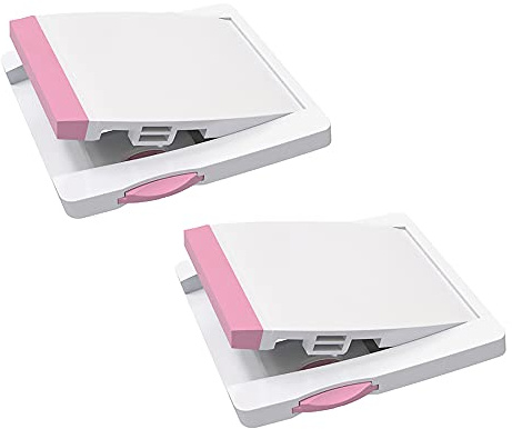 2 Stück Schiebetür Glastür Kindersicherung ohne Bohren Kindersicherung für Schrank, Glastüren, Terrasse, Fenster (rosa & weiß)