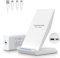 NANAMI Wireless Charger mit 30W USB-C Ladegerät - 2 in 1 Induktive Ladeständer mit Anschluss, Qi Kabelloses Ladestation für iPhone 16/15/14/13/12/11/XS Max/X/XR/8 Plus, Samsung Galaxy S25 S24 S23 S22