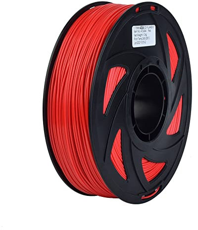 euroharry ASA Filament,3D Drucker Material 1.75mm,UV-Beständig Filament,Hitzebeständig Material 1KG,dadurch eignet es sich perfekt für Outdoor Anwendungen unter Sonnenlicht.(ASA,Rot)