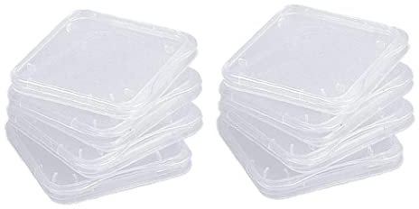 jieerrui Transparent Universal SD Card Storage Case Durable SDHC Memory Card Holder Box 10pcs Computer Components