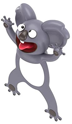 3D-Lesezeichen mit Cartoon-Seitenclip, lustiges Stereo-Lesezeichen für Kinder, niedliches Taschenfüller, Geburtstagsparty-Geschenk, Koala