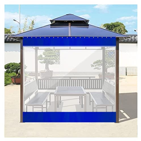 KFGDFD Regenvorhang Seitenwand für Terrassenüberdachung Planenvorhang Winddichter Vorhang PVC Vorhang Transparent für Pavillons, Dächer, Terrassen, Größe 47 (Size : 8.5x3m)