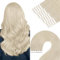 YoungSee Tape in Extensions Platinblond Tape Extensions Echthaar Blond 60cm Tape Echthaar Extensions Seamless Echthaar Extensions Tape Skin Weft Tape in Haarextension Lang fur Damen 50g #60A