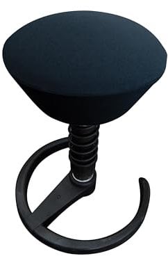 OZZIRIS Abnehmbarer Schonbezug für Aeris Swopper, Bezug für Sitzfläche Swopper Bürostuhl - KEIN kompletter Hocker (Blau-Anthrazit)
