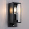 HARPER LIVING Outdoor Wall Light with Adjustable PIR Sensor, Weatherproof IP54, Non-Dimmable, Clear Glass Shades Matt Black Finish, Ideal for Outdoors