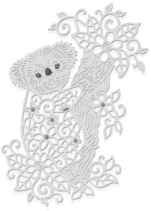 Floral Koala - Sweet Dixie Cutting Die for Scrapbooking, cardmaking NAD papercrafts Designed by Sue Dix