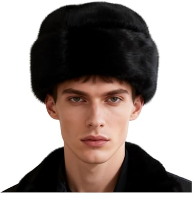 SIQITECH Kunstpelzmütze Winter Unisex Russische Mütze Extra Warm Pelzmütze Anti Kälte Fellmütze Weich Winterpelzmütze Flauschig Russenmütze für Skifahren Snowboarden Fahrrad Camping