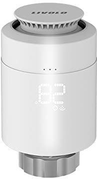 Livolo ZigBee Heizkörperthermostate für Heizung Smartes Thermostat WiFi Kompatibel mit Amazon Alexa & Google Assistant Programmierbar + Kindersicherung VL-SHQ010