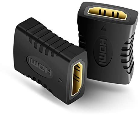 Pipestation HDMI Coupler 2 Pack - 1080p HDMI Female to Female Adapter - HDMI Connector & Joiner - HDMI to HDMI Connector Compatible with TVs, Games Consoles, Laptops, PCs, A/V Receivers & More