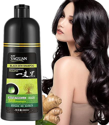 Kräutershampoo für schwarzes Haarfärbemittel,500 ml pflanzliches schwarzes Haarfärbeshampoo für Männer und Frauen | Haarfärbeshampoo mit Wasserformel in wenigen Minuten, lang anhaltende Kasmole