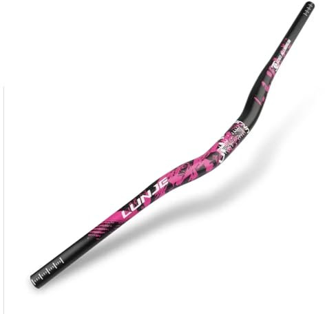 YLME MTB-Lenker, 31,8 * 720/780Mm MTB-Lenker in Schwalbenform, MTB-Lenker Fahrradlenkererhöhung Aus Aluminiumlegierung, Für BMX MTB,Rosa,720MM