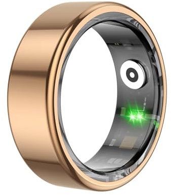 Smart Ring Fitness Tracker Smartringe für Herren Damen Smart Ring Android Smartring Fitnessring Schlaftracker Gesundheitsring Herren Schrittzähler Fitnesstracker Pulsmesser Sport Rosegold Größe 11
