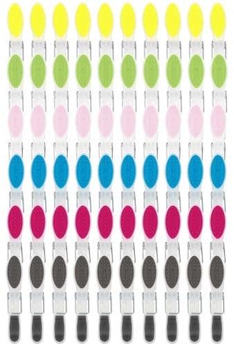 Collazoey 60 pezzi Mollette per Bucato Antiscivolo,con Impugnatura Morbida,colori multipli,mollette di plastica,durevole,non lascia traccia,per stendibiancheria o stendino, vestiti, calzini