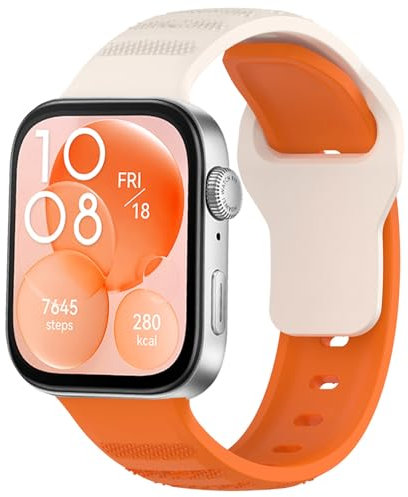 Cinturini in Silicone per Cinturino Huawei Watch Fit 3,Traspirante Silicone Sportivo Cinturino per Huawei Watch Fit 3 Cinturino Uomo/Donna,Sport Ricambio Impermeabile Band per Huawei Smartwatch Fit3