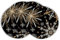 Artoid Mode Schwarz Gold Schneeflocken Weihnachten Runde Platzsets 4er Set, 37cm Winter Xmas Tischset Platzdeckchen Küche Party Deko