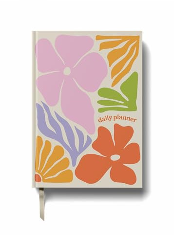Yop & Tom Undated Daily Diary (A5) - Productivity Planner - Weekly and Daily Organizer with Time Slots - 22 Weeks - Botanical