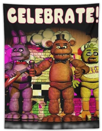 FNAF Gamer-Videospiel-Poster, Wandteppich, Schriftrolle, Wandteppich, Kunstgemälde, Bild, Schlafzimmer, Dekoration, Zuhause, 76,2 x 101,6 cm
