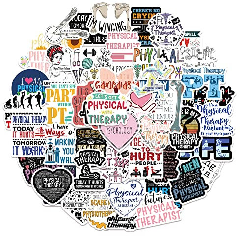 Gesundheit Therapie Sticker Set Aufkleber Jugendliche Erwachsene 50Stück Physiotherapy Wasserfeste Vinyl Decals Auto Motorräder Fahrrad Skateboard Snowboard Gepäck Laptop Koffer Helm Motorrad Computer
