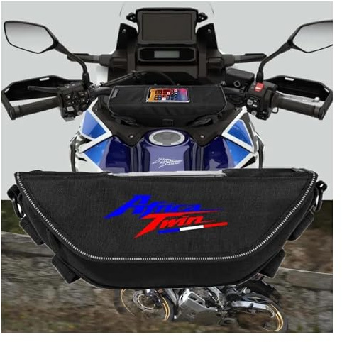 DACONGI Motorrad Grifftasche Motorrad Zubehör wasserdichte Und Staubdichte Lenker Lagerung Tasche Für HO&NDA Africa Twin CRF1100 CRF 1100L(Black8)