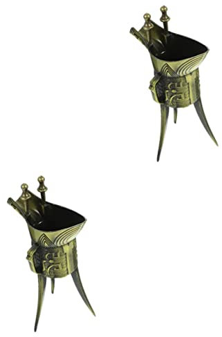 CONGARTENO 2pezzi Tazza Retro Antica Coppa Da Vino Vintage Per Decorazione e Uso Quotidiano Alta Per Regali e Festival Culturali