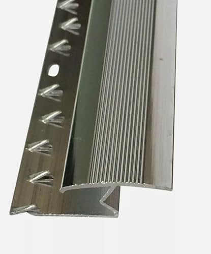 Carpet to Tile/Laminate Transition Threshold Strip - Metal Plate Strip Door Bar Z Edge Bar - SilverBrass 900mm/2700mm (Silver 900mm)