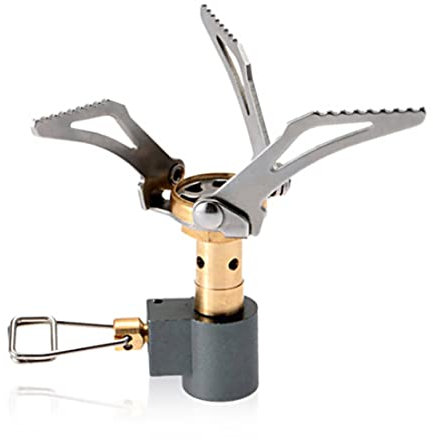 NethCasti Survival Furnace Stove Mini Four extérieur Portable Pliant à gaz Cuissier de Camping Argent pour Le Camping de Pique-Nique