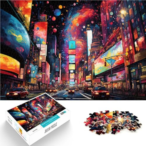 1000-teiliges Puzzle für Erwachsene, Times Square, Familienaktivitäts-Puzzle, 26 x 38cm, tolles Geschenk für Teenager ab 14 Jahren