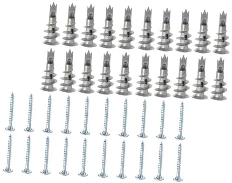 KICHOUSE 50sätze Filigrane Befestigungsschrauben Aus Zinklegierung Kreative Gipskartonbefestigungen Mit Reißzähnen Silber Für Gipsfaserplatten Und Spanplatten Zur Wandmontage Von Und