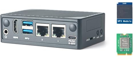 Computadora FriendlyElec NanoPi M5 de una placa - Rockchip RK3576 SBC con HDMI, Dual GbE, M.2 NVMe y SDIO WiFi, soporte de memoria UFS 2.0 (8 GB de RAM, 64 GB UFS y WiFi)