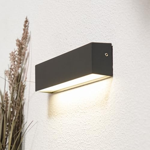 CGC Lighting Outdoor Outside Exterior Wall Light Built in 4000k LED's (Black Aluminium)