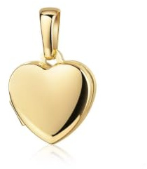 Herz-Medaillon Pure Petite 333/585 / 750 Gold oder 925 Silber – 11 x 10 mm – Made in Germany – Manufaktur Pforzheim – Geschenk Erinnerung Taufe