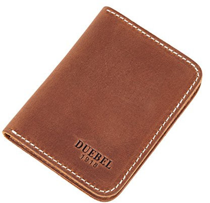 DUEBEL Billetera De Cuero Bifold, Tarjetero Slim, Billetera De Bolsillo para Hombre