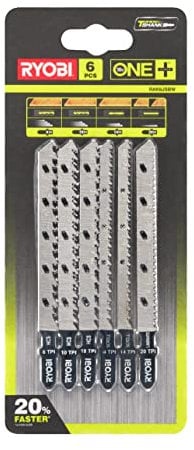 RYOBI Stichsägeblatt-Set RAK6JSBW, 6-teilig, für Holz, Metall und Kunststoff, schnelle und präzise Schnitte