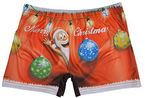Mega-Shirt Lustiger Scherzartikel für Männer witzige Panty Boxershort Herren X-Mas Weihnachtsgruss one Size Boxershort Geschenk Humor Funartikel Partyartikel