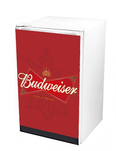 Stickers Fridge Wrap Cover for Vinyl Budweiser Beer Imitation 67,5 x 69,5 cm | Strong Adhesive and Easy Application | Decorative Adhesive Sticker with Smart Design
