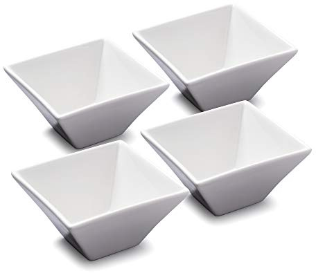 WM Bartleet & Sons 1750 TSET49 Traditional Porcelain 4 Piece Serving and Dip Dish Set – White