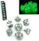 BESCON Dark Elves Glowing Dice Set (7 Piece), Oversized Glow IN Dark Carved Role Playing Games RPG Dice Set
