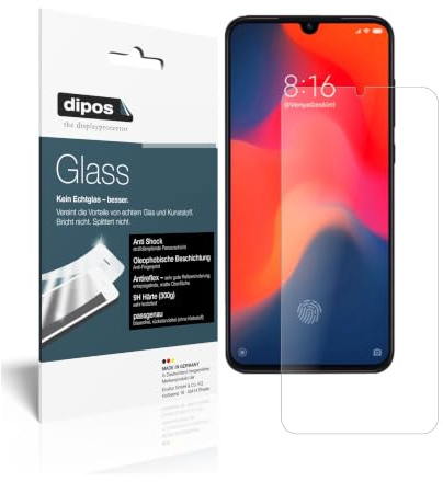dipos 2x Displayschutzfolie 9H matt für Xiaomi Mi 9 | Antireflex, entspiegelnd, bricht und splittert nicht, kein Echtglas, Anti-Shock, kratzfest, blasenfrei, selbstklebend