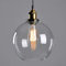Mengjay Cristal Colgante Luz Vintage Metal Industrial Acabado Bola De Cristal Transparente Redondo Sombra Lámpara Colgante Lámpara Retro Luz De Techo Luz Vintage Iluminación de Suspensión Ø20cm
