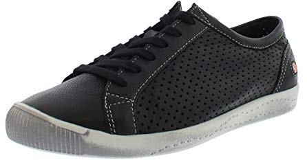 Softinos Damen ICA388SOF Sneaker, Black, 40 EU
