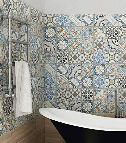 Piastrelle pavimento rivestimento gres porcellanato EFFETTO CEMENTINE MAIOLICA VIETRESE 20 X 20 MADE IN ITALY
