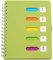 Tomaibaby A5 Spiralblock 6. 3X8. 2-Zoll-Notizblock Spiralförmiges Geschäftsnotizbuch mit Trennwand für Die Büroschule (A5 Grün)