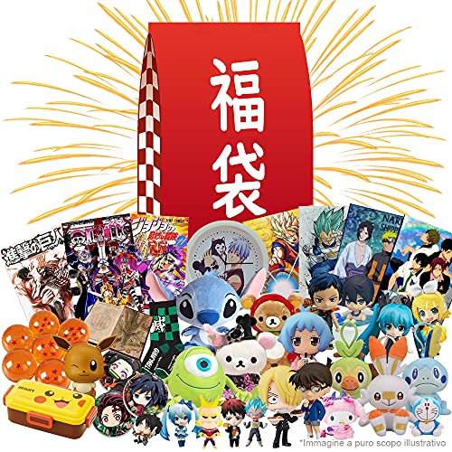generico Lucky Bag Fukubukuro Anime Manga con MINI FIGURE e Gadget Originali Giapponesi