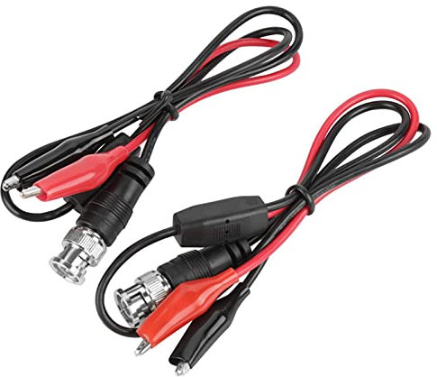 2 sondas de pinza de osciloscopio de 0, 5 m,pruebas eléctricas de cables de osciloscopio,sondas de osciloscopio BNC a pinza de cocodrilo,para osciloscopio eléctrico de laboratorio