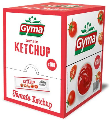 Gyma Boite Distributrice Ketchup, Blanc/Rouge, 100 Unités