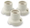 AMARCORDS - 3 Lampenhalter aus Porzellan, Fassung E27, Lampensockel in Vintage-Farbe WEISS