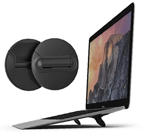 Mini Laptop Riser, Foldable Laptop Cooling Stand, Ergonomic Keyboard Feet, Adjustable Invisible Lightweight Ventilated Notebook Holder